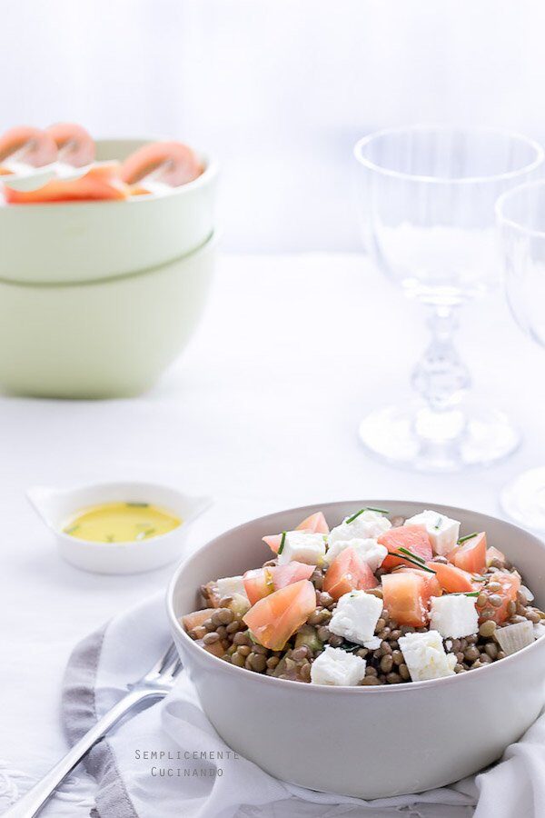 Insalata di lenticchie e feta greca