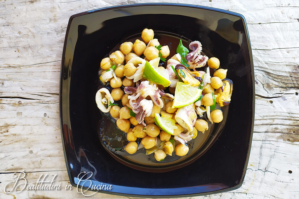 Insalata di mare con ceci al profumo di lime
