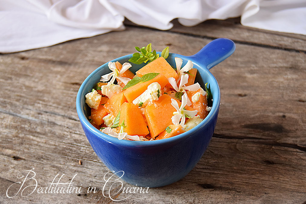Insalata di melone e feta