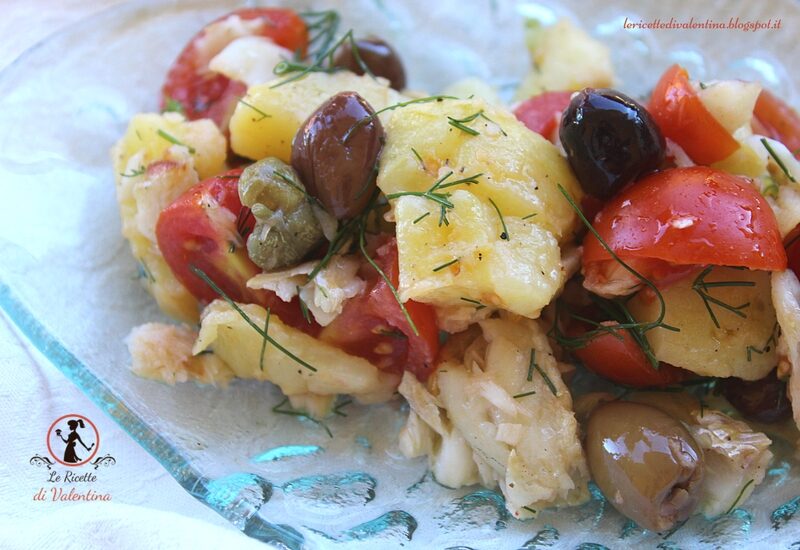 Insalata di merluzzo mediterranea (cotture con friggitrice ad aria)