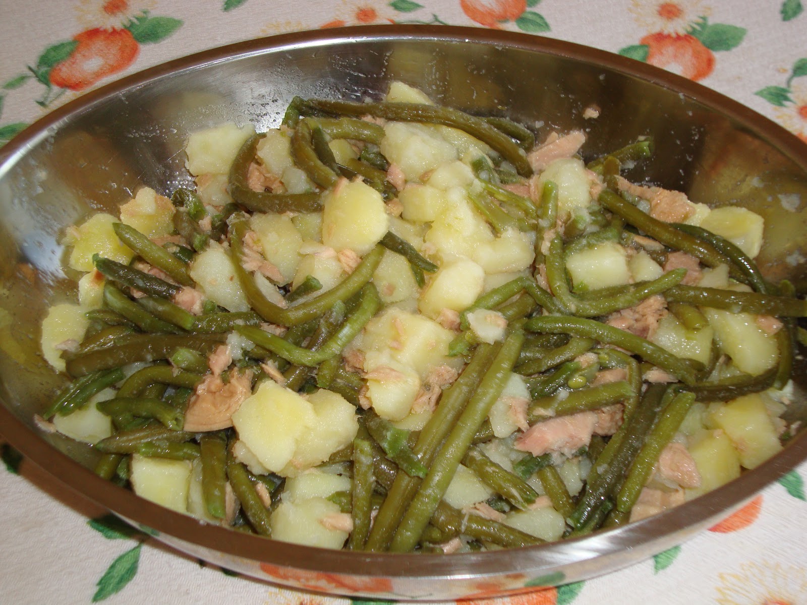 Insalata di patate,tonno e fagiolini