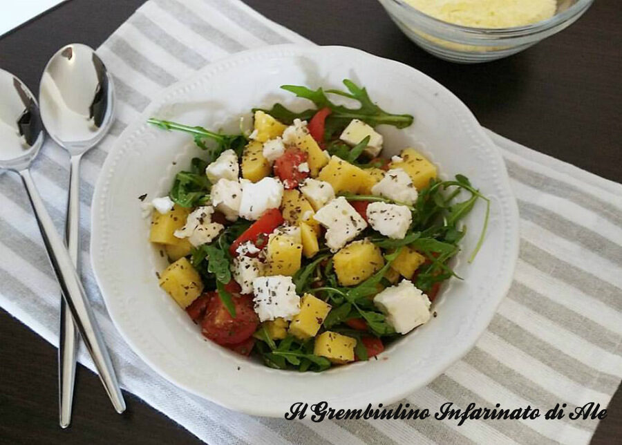 Insalata di polenta e feta greca