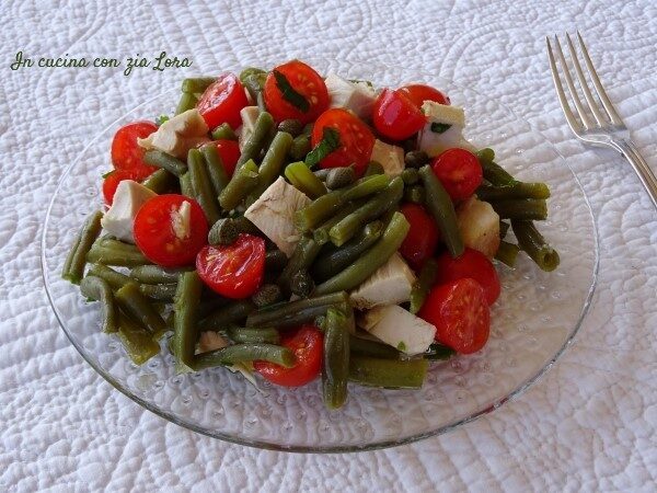 Insalata di pollo e fagiolini – ricetta riciclo