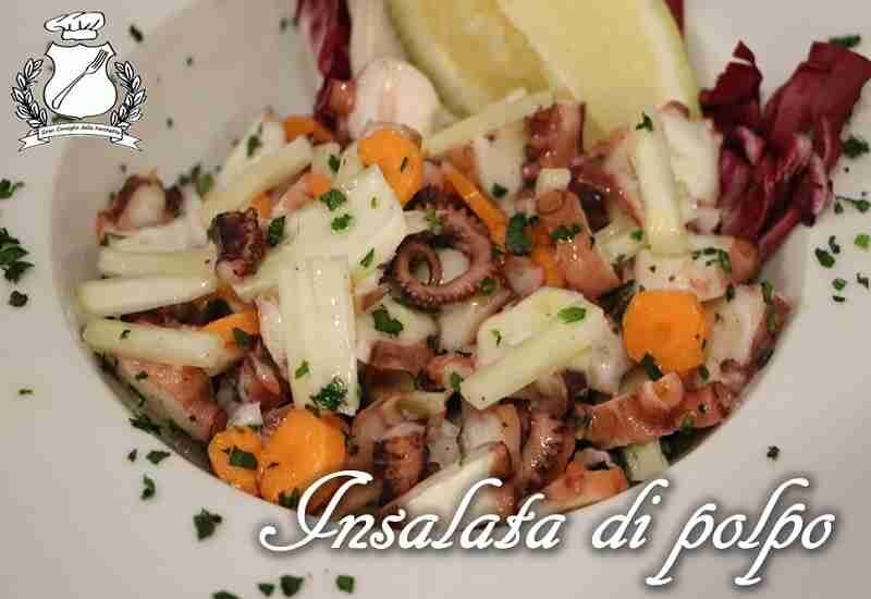 Insalata di polpo, carote e finocchi