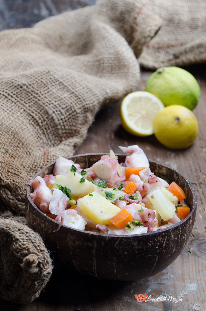 Insalata di polpo con patate e carote
