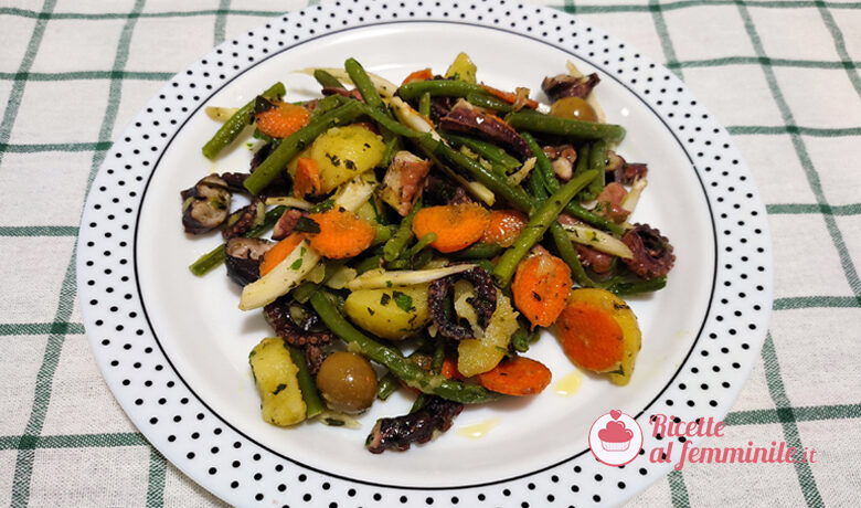 Insalata di polpo con patate e fagiolini