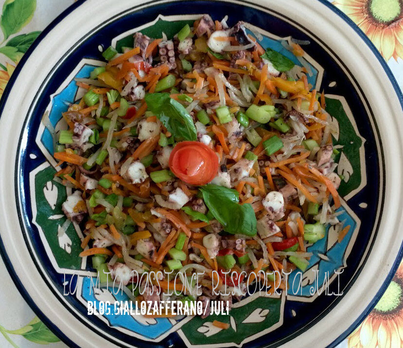 Insalata di polpo con verdure