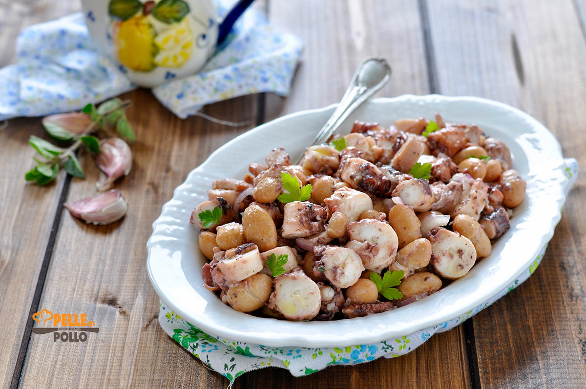 Insalata di polpo e fagioli borlotti