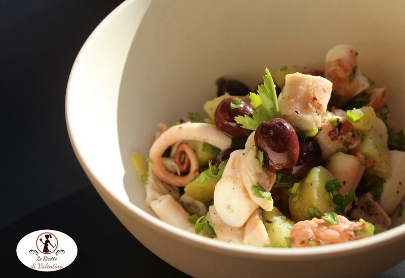 Insalata di polpo patate e olive taggiasche, con pentola a pressione elettrica