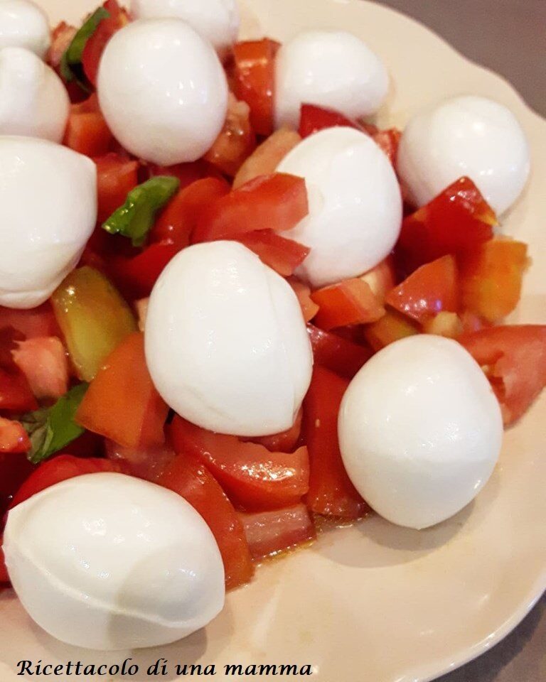 Insalata di pomodori e bocconcini di bufala