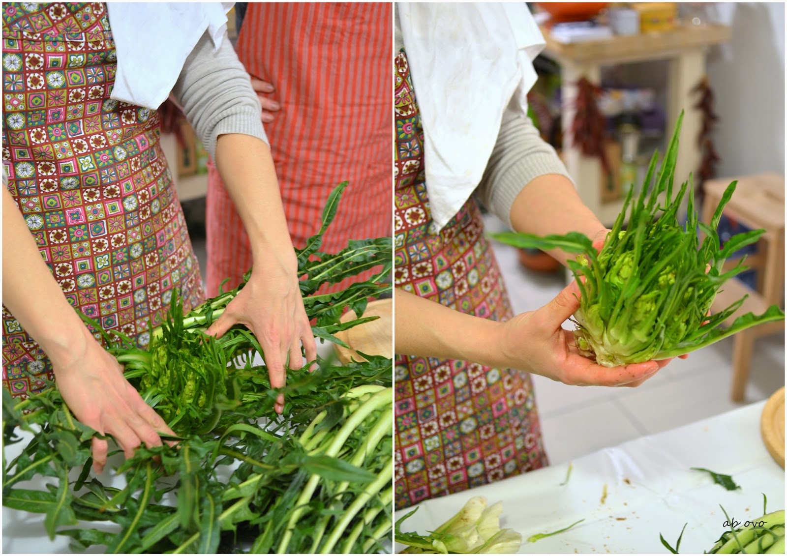 Insalata di puntarelle e uova sode con focaccine alle acciughe