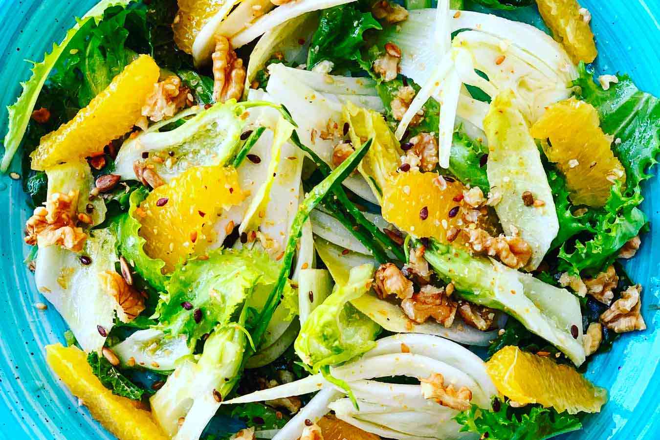 Insalata di puntarelle, finocchi e arance