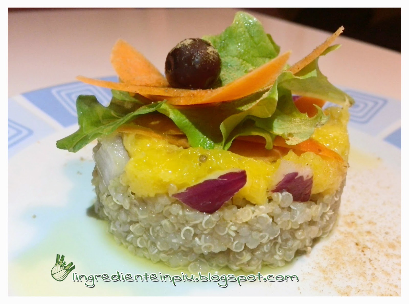 Insalata di quinoa con mango e zenzero