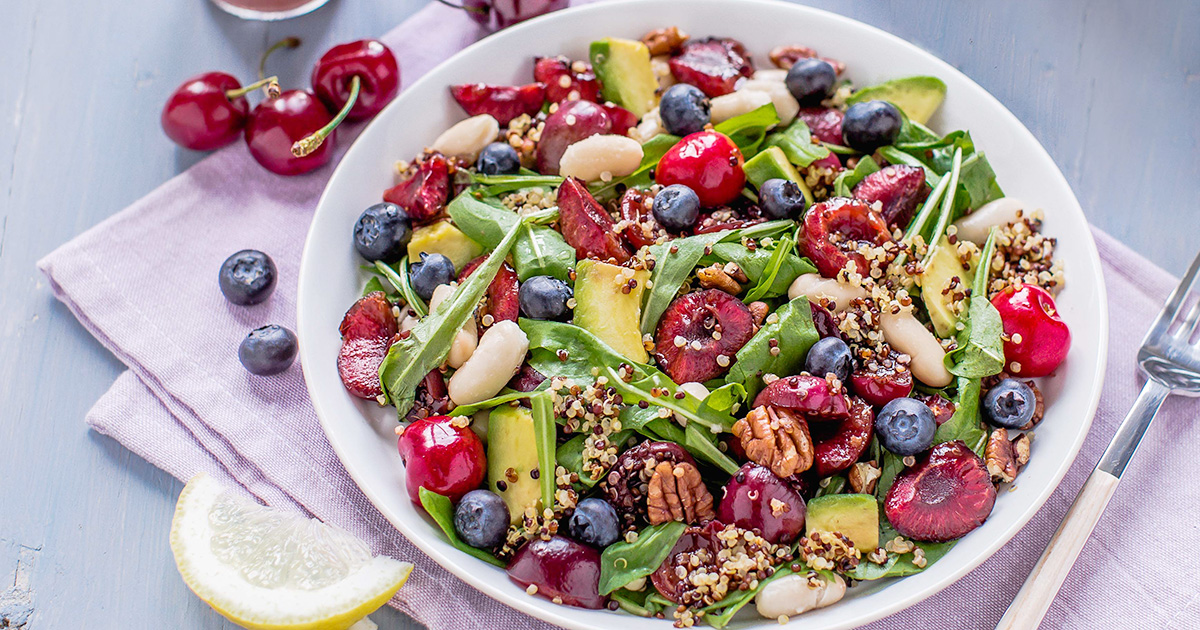 INSALATA di QUINOA e CILIEGIE all’ACETO BALSAMICO