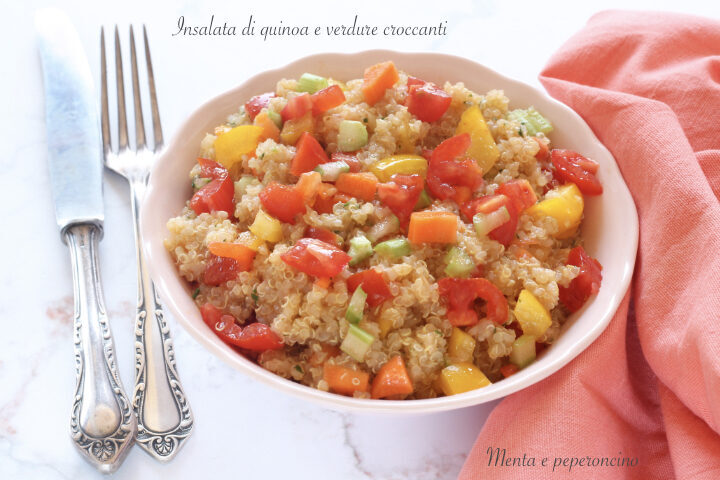 Insalata di quinoa e verdure croccanti
