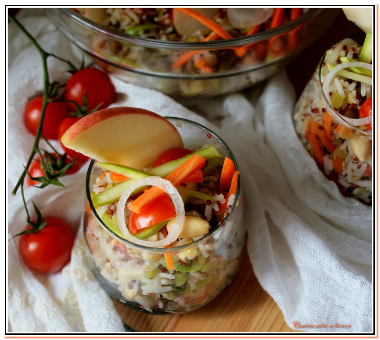 Insalata di quinoa rossa e riso basmati