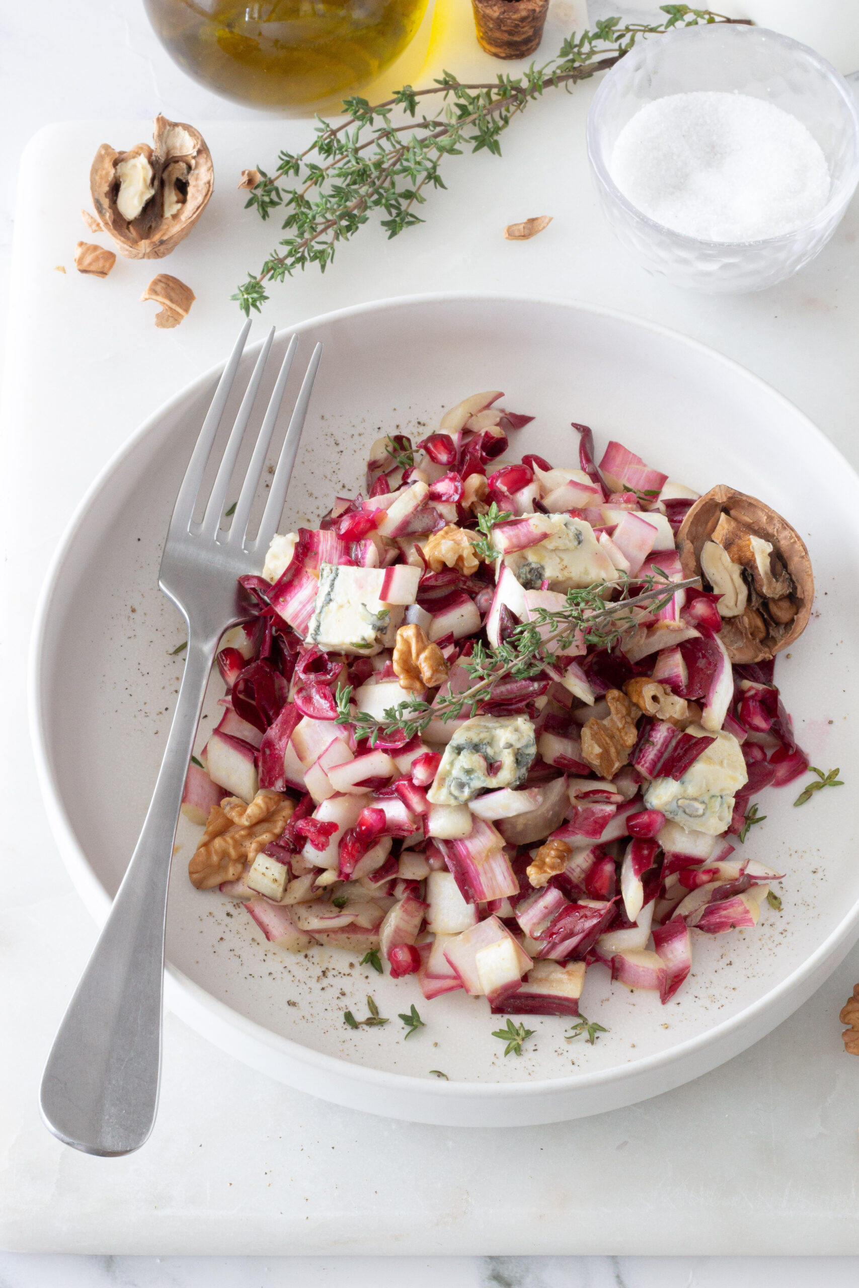 Insalata di radicchio con gorgonzola piccante