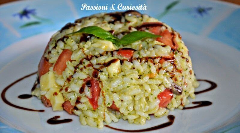 Insalata di riso al pesto