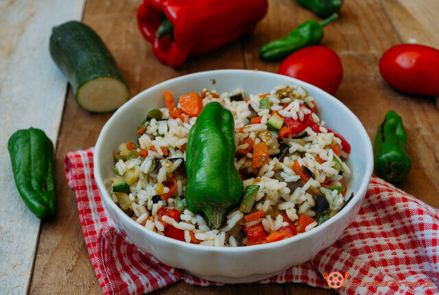 Insalata di riso alle verdure