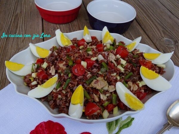 Insalata di riso rosso alla nizzarda