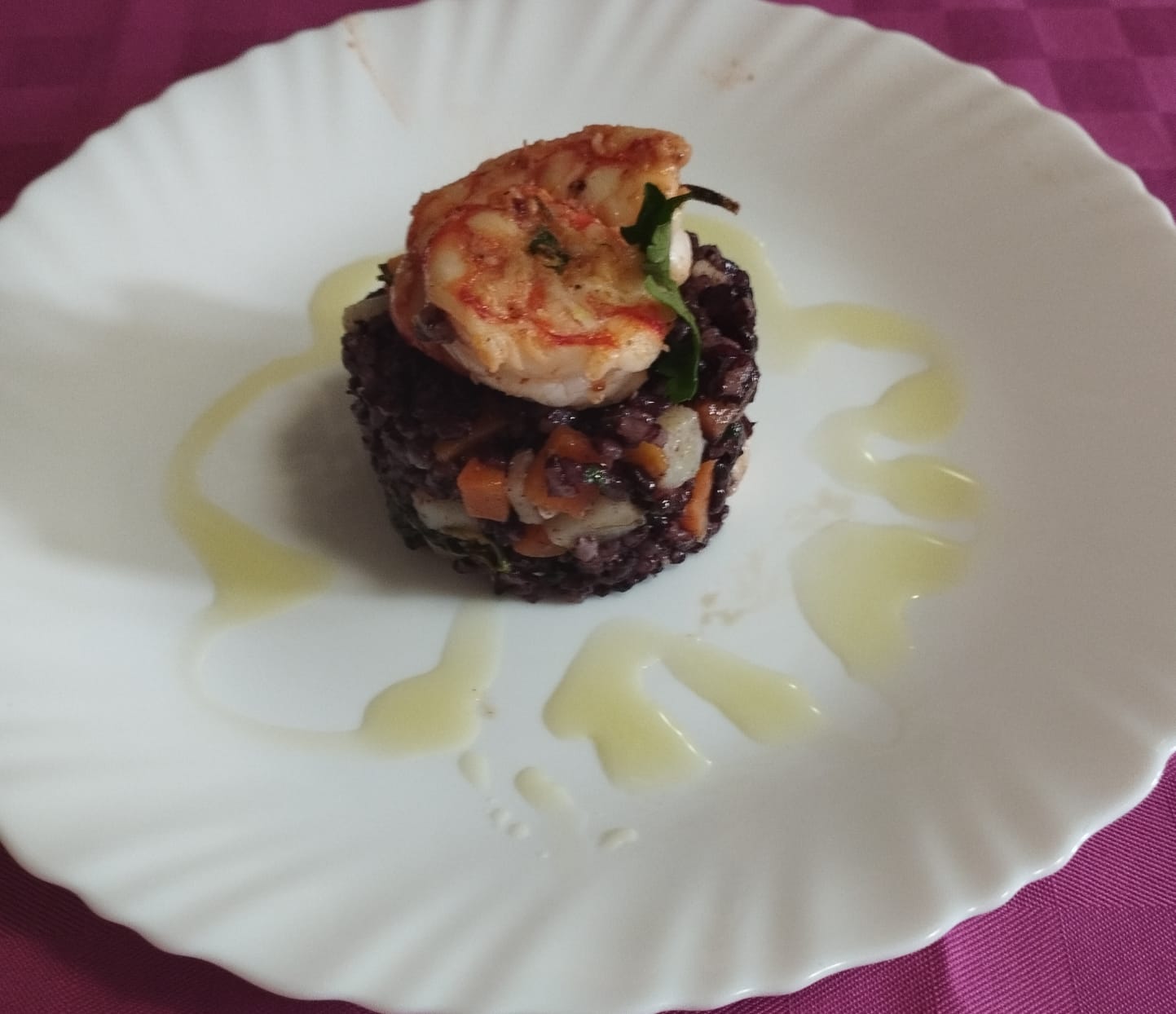 Insalata di riso venere e gamberi