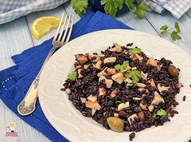 Insalata di riso venere fredda