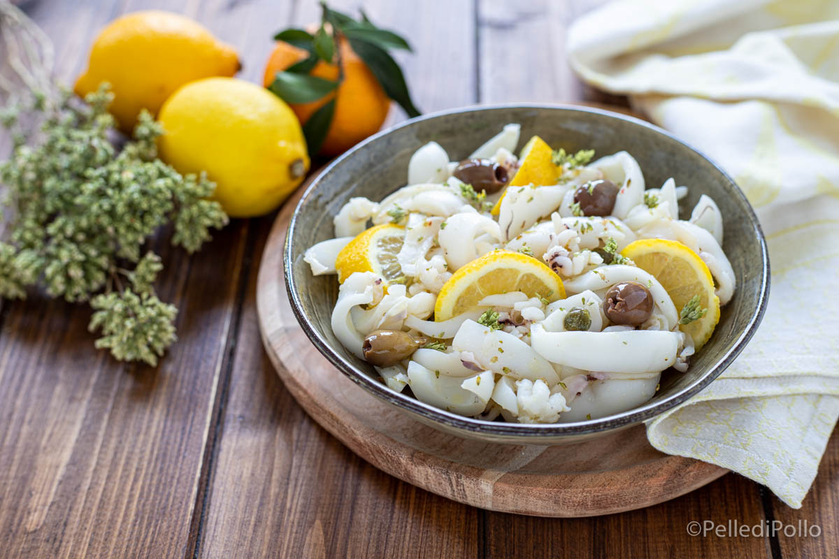 Insalata di seppie al limone e origano