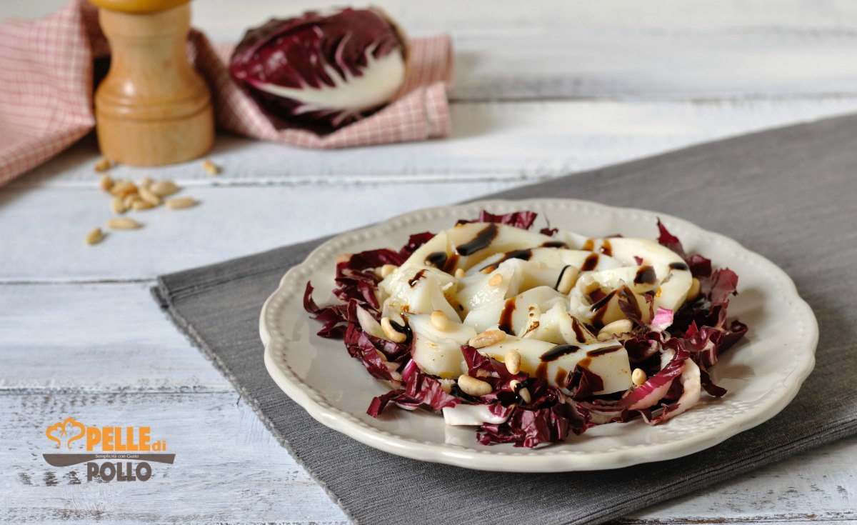 Insalata di seppie con radicchio e aceto balsamico