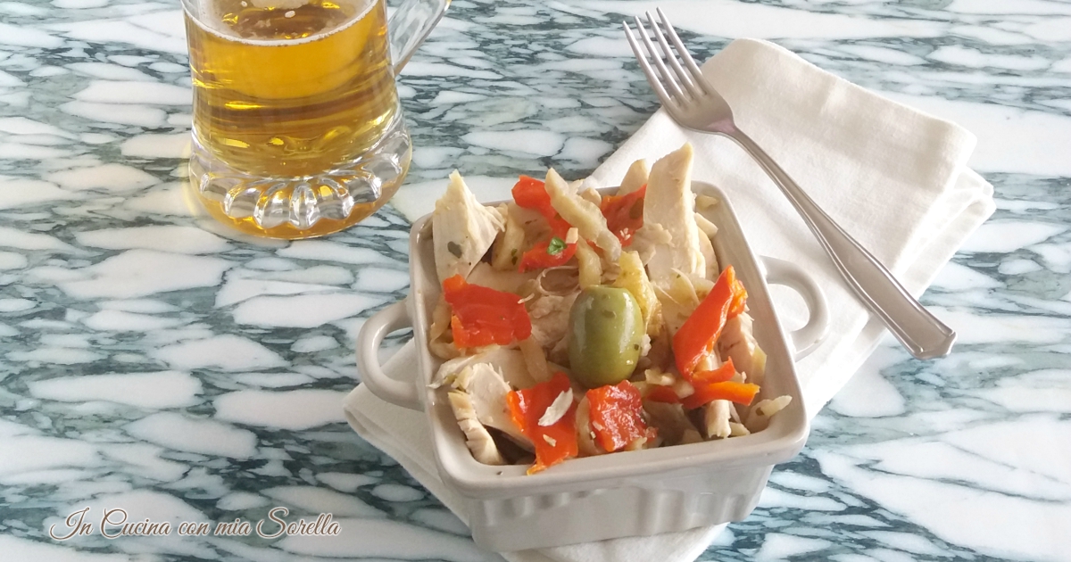 Insalata di tacchino e verdure in agrodolce