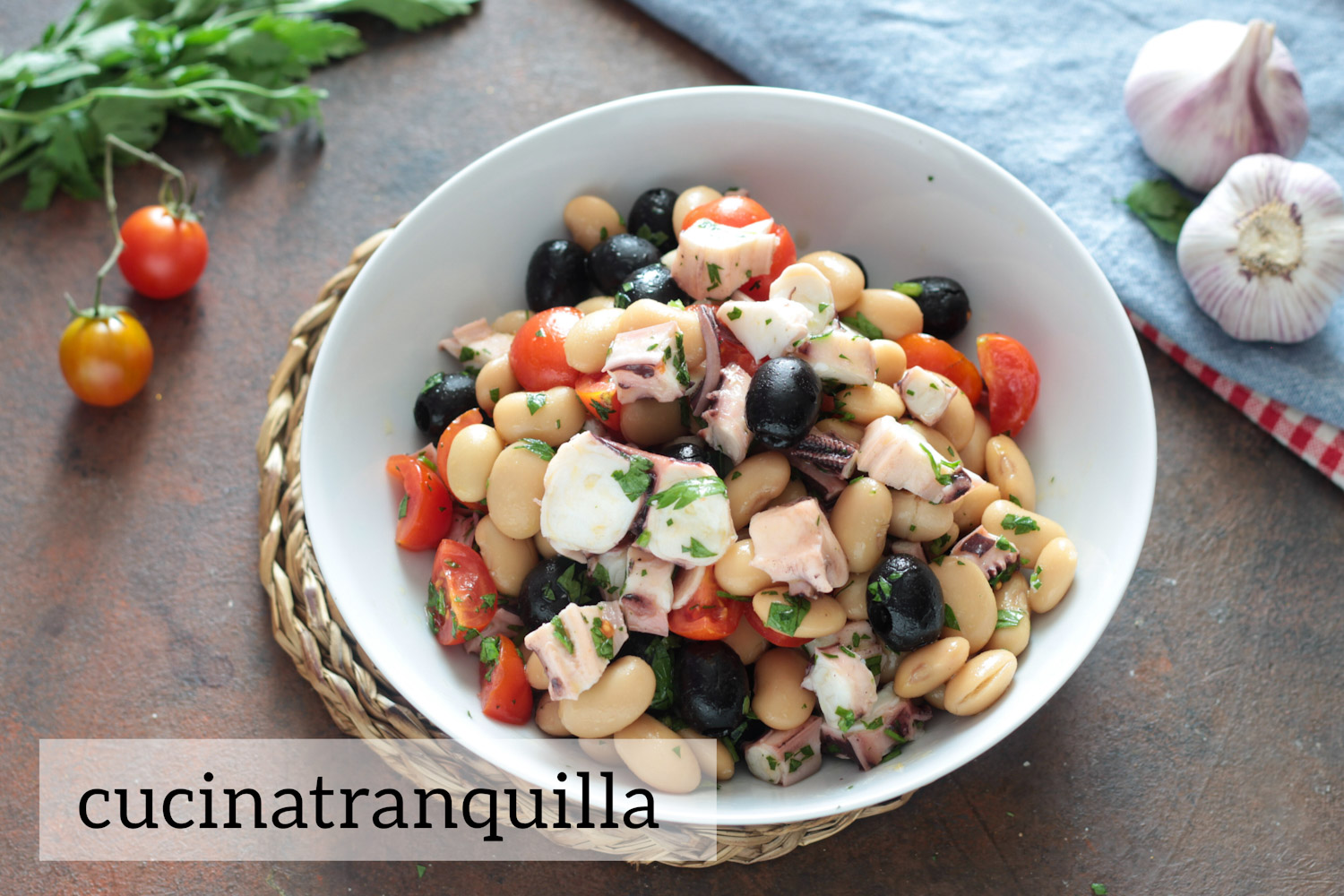 Insalata di totani e fagioli spagna
