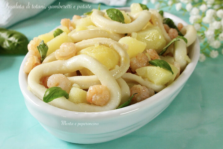 Insalata di totani, gamberetti e patate