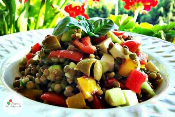 Insalata mista con lenticchie