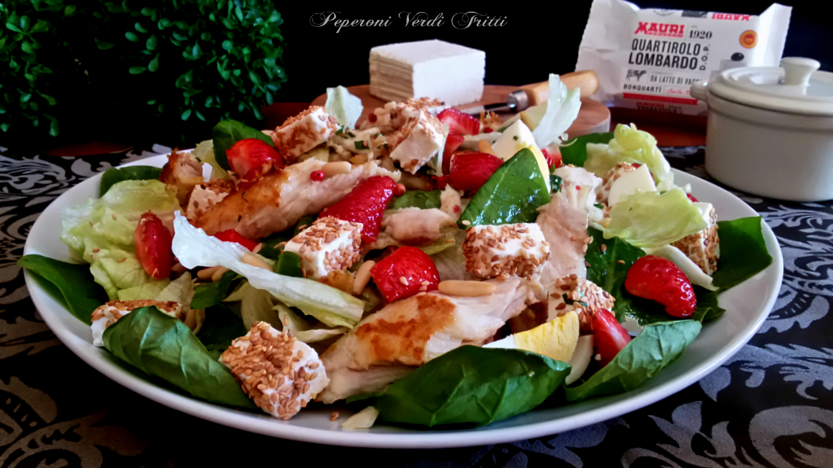 Insalata primavera con cernia e quartirolo formaggi mauri