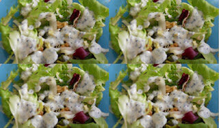 Insalata semidolce con dressing allo yogurt