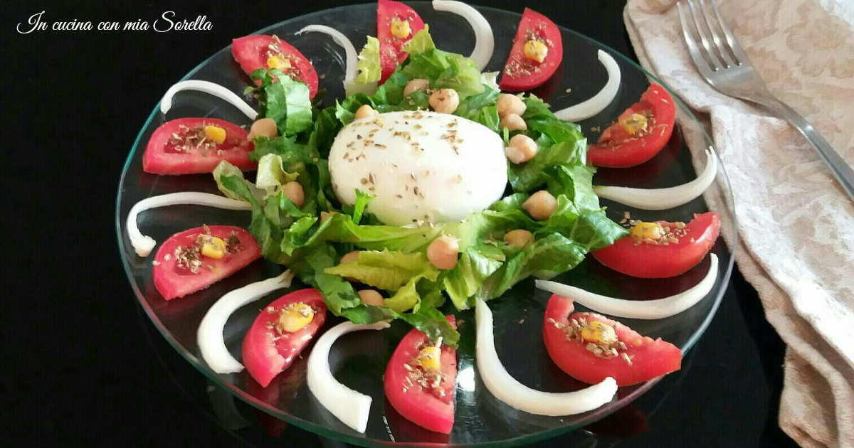 Insalata tricolore estiva – ricetta piatto unico veloce