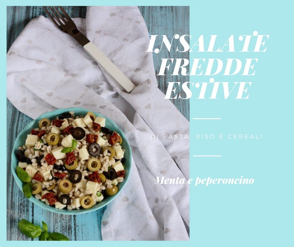 Insalate fredde estive di pasta, riso e cereali