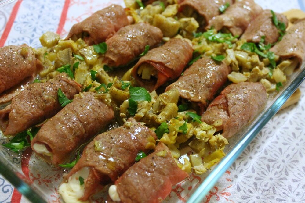 Involtini carciofi e speck