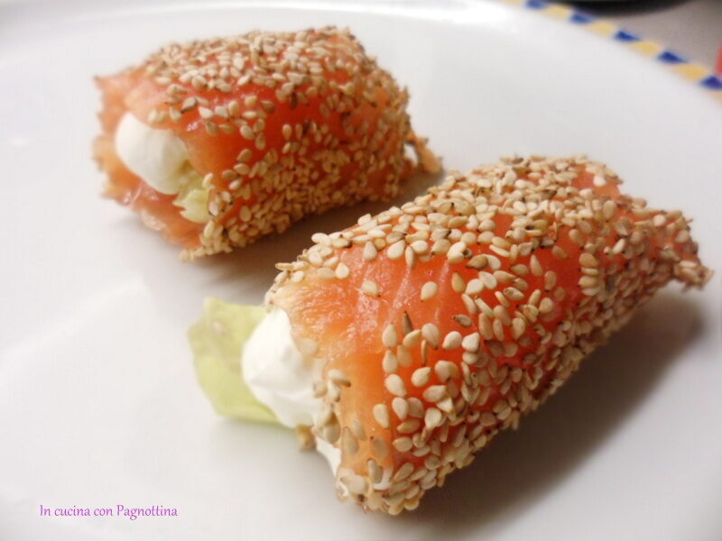 Involtini croccanti di salmone