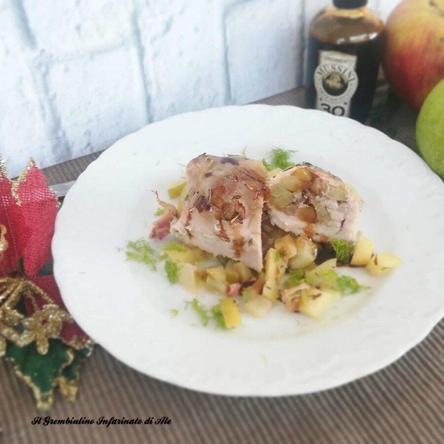 Involtini di arista alle mele e aceto balsamico