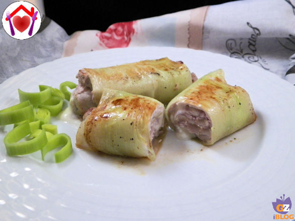 Involtini di arista e aglio porro