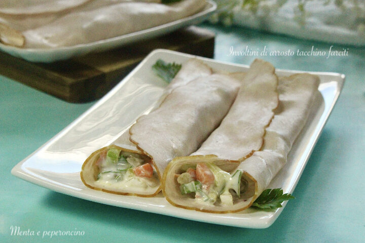 Involtini di arrosto tacchino farciti