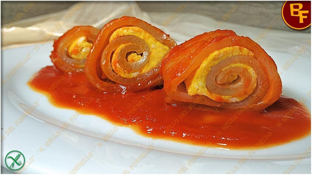 Involtini di cotenna al sugo con frittata