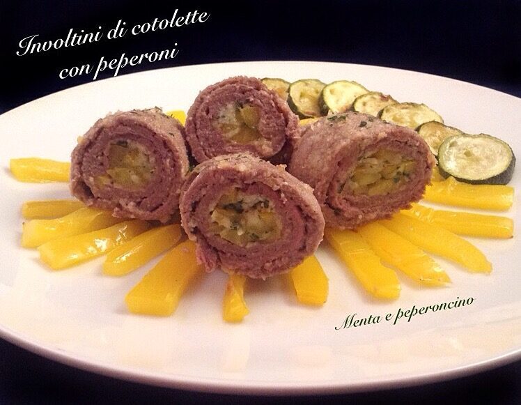 Involtini di cotolette con peperoni