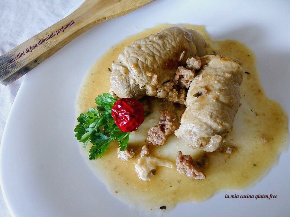 Involtini di fesa di maiale sfumati