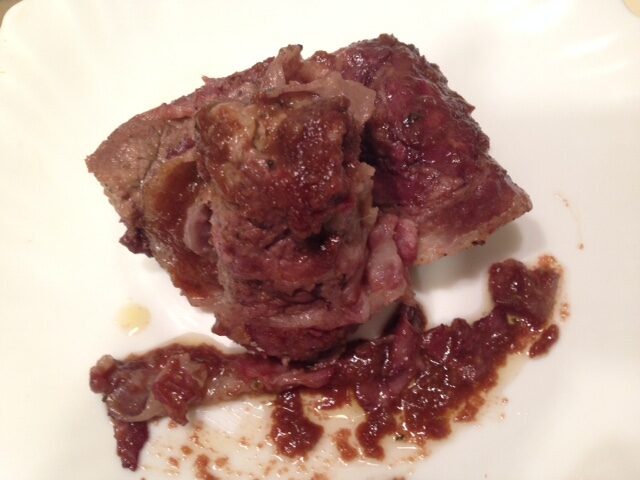 Involtini di manzo al vino rosso