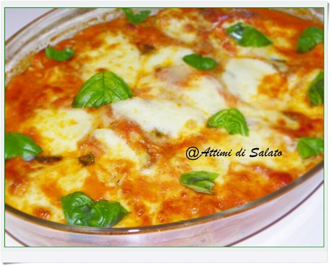 Involtini di melanzane con spaghetti