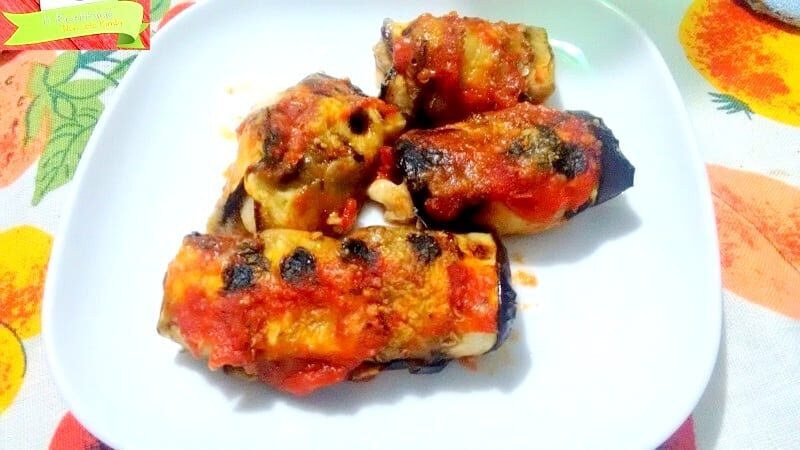 Involtini di melanzane con tritato al forno, versione light (senza glutine)
