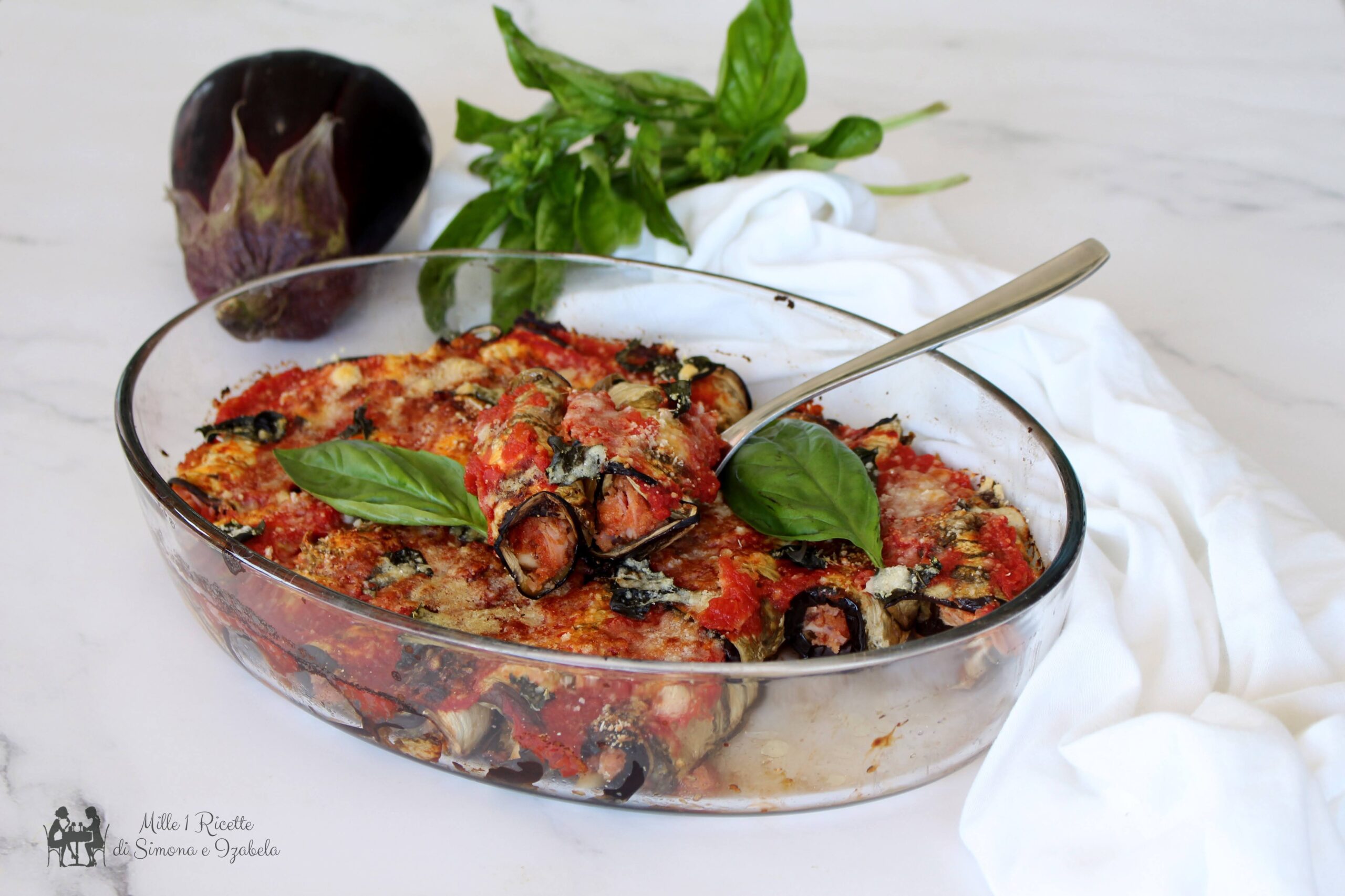Involtini di melanzane cotte al forno