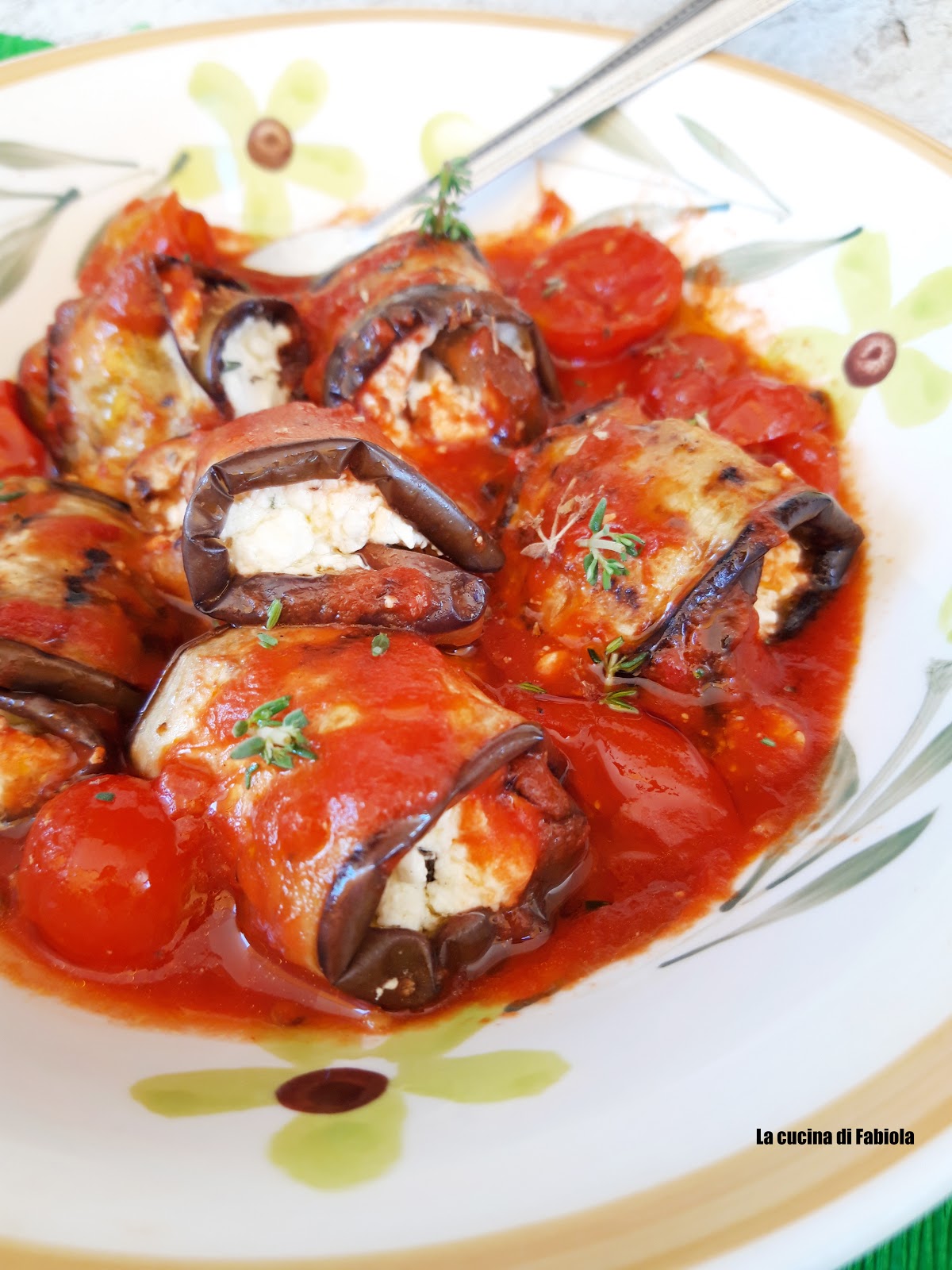 Involtini di melanzane e feta