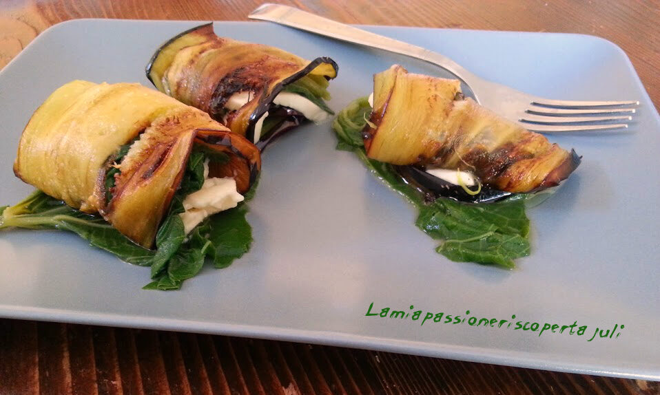 Involtini di melanzane e mozzarella tinniruma, teneruma